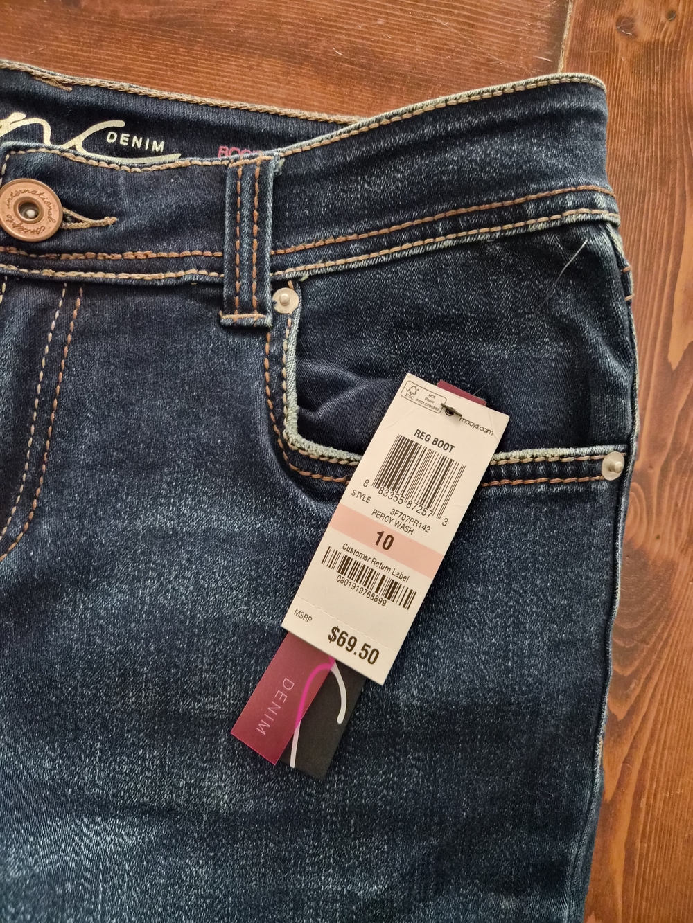 NWT INC International Concepts Women's Bootcut Jeans - Dark Blue